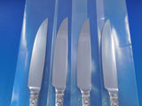 Sir Christopher by Wallace Sterling Silver Steak Knife Custom Set 4 Serr 8 3/4"