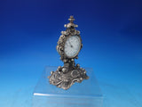 Looping Co. Silverplate 8 Day Alarm Clock C.1920's 5 1/4" x 4" (#6161)