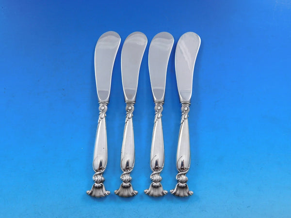 Romance of the Sea Wallace Sterling Silver Butter Spreader HH Paddle Set 4 pcs