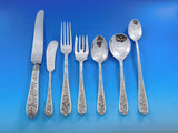 Corsage by Stieff Sterling Silver Flatware Set For 12 Service 89 Pieces