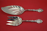 Versailles by Gorham Sterling Fish Serving Set shell server 11 3/8" fork 9 3/8"
