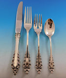 Florentine Scroll By Lunt Sterling Silver Regular Size Place Setting(s) 4pc