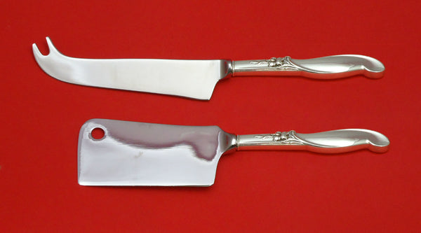 SILVER MELODY BY INTERNATIONAL STERLING SILVER CHEESE SERVING SET 2P HHWS CUSTOM