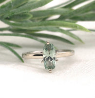 14k White Gold 1.08 Carat Genuine Natural Montana Sapphire Ring Unheated #J7177