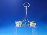 Beaded by Georg Jensen Sterling Silver Condiment Caddy Gold washed #134 (#6134)
