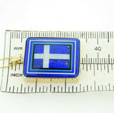 Kaufmann 14K Gold Intarsia Pendant with Genuine Natural Opal Cross (#J4373)