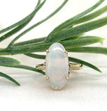 14k Yellow Gold Australian 2.15 Carat Genuine Natural Opal Ring 5.75 (#J7216)