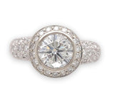 18k 1.55 Carat Genuine Diamond Engagement Ring with GIA Report 2.55cttw (#J6741)