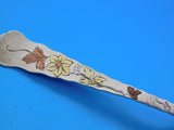 Lap Over Edge Mixed Metals Tiffany & Co Sterling Silver Demitasse Spoon Floral