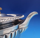 James Parkes and Co English Estate Sterling Silver Tea Pot w/ Wood Handle #8445