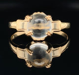 10k Yellow Gold Vintage Genuine Natural Moonstone Ring Size 7.5 (#J6928)