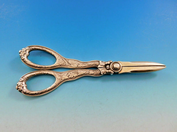 Lap Over Edge Acid Etched by Tiffany Sterling Silver Grape Shears GW 7 5/8"