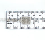 10k Gold Filigree Genuine Natural Rock Crystal Diamond Pendant Orig Chain #J6262