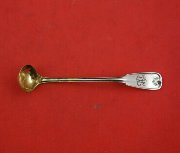 Palm by Tiffany and Co Sterling Silver Mustard Ladle Gold Washed Orig 4" Serving