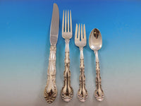 French Scroll by Alvin Sterling Silver Flatware Set Service 36 pieces Dinner