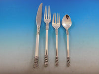 Aegean Weave Plain by Wallace Sterling Silver Flatware Set for 8 Service 38 pcs