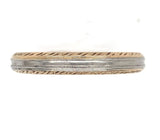 14k White and Yellow Gold Men's Wedding Band Size 13 (#J5979)