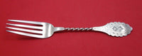 Vanderslice Coin Silver Junior Fork Bright-Cut Twisted Handle 6 1/8"