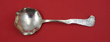 Pattern Unknown by Shiebler Sterling Gravy Ladle w/acid etched flowers 7 1/4"