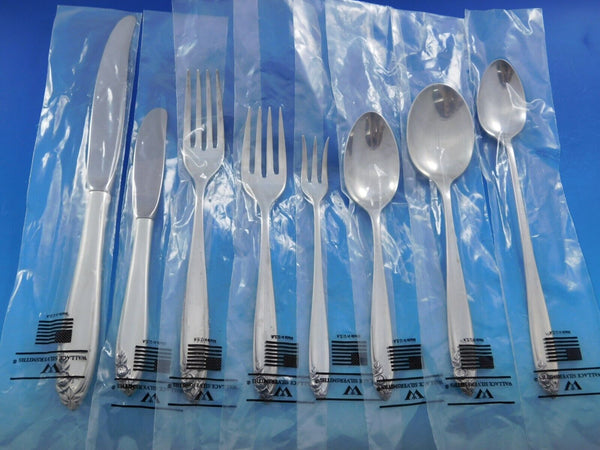 Debutante by Wallace Sterling Silver Flatware Set 12 Service 101 pcs New Unused