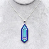 Sterling Genuine Natural Opal Intarsia Pendant by Kaufmann Lapis (#J6169)