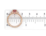 14k Rose Gold 1.60 Carat Pink Genuine Natural Tourmaline Diamond Ring (#J7535)