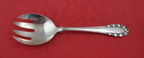 Lily of the Valley by Georg Jensen Sterling Salad Serving Fork rounded 8 1/4"