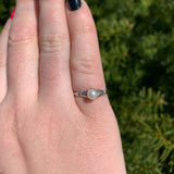 10k White Gold Ring with Small Cultured Pearl Size 6.25 Jewelry (#J6617)