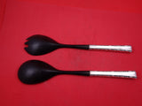 Madrigal by Lunt Sterling Silver Salad Serving Set with ebony 11"