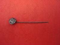 Medallion Sterling Silver Stick Pin with Medallion 2 1/4" Long X 3/8" Diameter