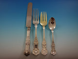 King by Dominick & Haff Sterling Silver Dinner Flatware Set 12 Service 100 Pcs