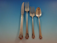 Castle Rose by Royal Crest Sterling Silver Grille Flatware Set 12 Service 62 Pcs