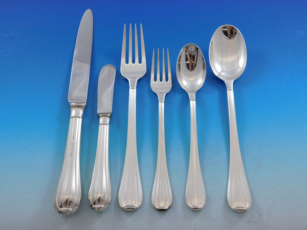 Meridiani by Ricci 925 Sterling Silver Flatware Set Service 48 Pieces Italy