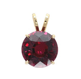 14k Yellow Gold 4.54 Carat Rhodolite Genuine Natural Garnet Pendant (#J7454)