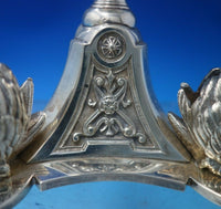 Silverplate Centerpiece with Swans and Mythical Animals c1880 7 1/4 #5444