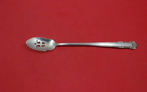 English Shell by Lunt Sterling Silver Olive Spoon Pierced Long 7 3/8" Custom