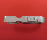 Arts and Crafts by IBS Sterling Silver Ice Tong Hammered Applied Mono "S" 7 1/4"