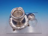 Georg Jensen Early 830 Silver Inkwell #142 Art Nouveau Floral Motif (#4596)