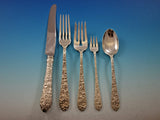 Bridal Bouquet by Alvin Sterling Silver Flatware Set for 8 Service 50 pieces