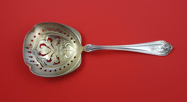 Duchess by Whiting Sterling Silver Pea Spoon light GW pierced w/ design 8 5/8"