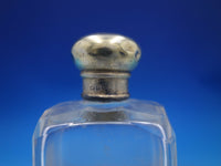 English Victorian Sterling Silver & Glass Dresser Jar Rectangle London (#6633)