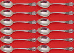 American Victorian by Lunt Sterling Silver Demitasse Spoon Set 12 pieces 4 1/2"
