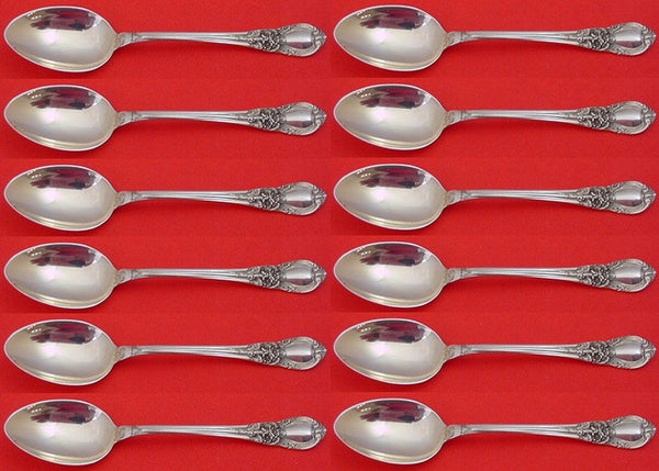 American Victorian by Lunt Sterling Silver Demitasse Spoon Set 12 pieces 4 1/2"