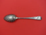 English Georgian Sterling Silver Berry Spoon GW shell bowl engraved lion 8 1/2"