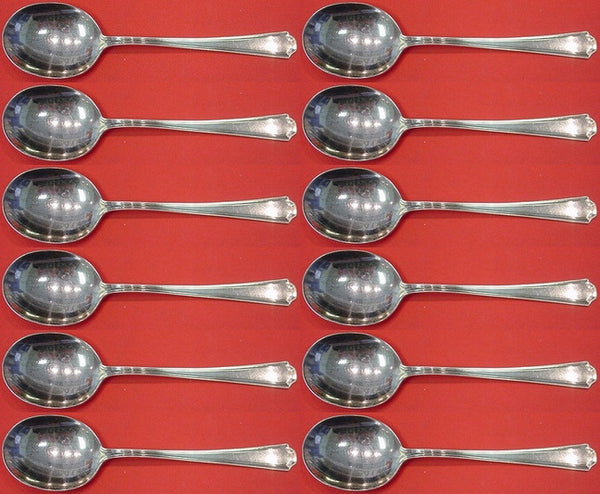 Fairfax by Durgin-Gorham Sterling Silver Cream Soup Spoon Set 12 pieces 6 1/4"