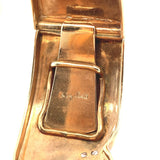 14k Gold and Genuine Natural Diamond Hinged Italian Cuff Bracelet (#J5734)