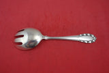 Lily of the Valley by Georg Jensen Sterling Salad Serving Fork rounded 8 1/4"