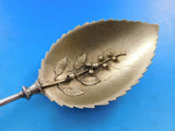 Blueberry by Gorham Sterling Silver Large Berry Spoon GW w/ 3-D berries 10 3/4"
