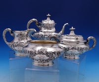 Buttercup by Gorham Sterling Silver Tea Set 4pc with Monogram (#7959) Fabulous!