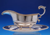 Gadroon Silverplate Gravy Boat with Underplate (#9055)
